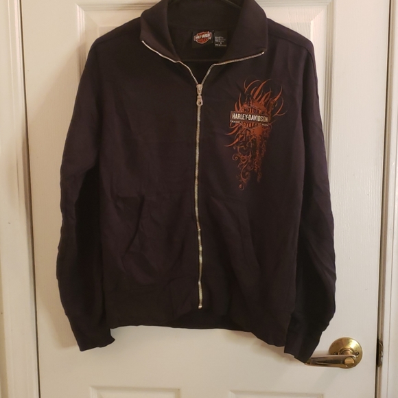 Harley-Davidson Tops - Harley-Davidson Zip Up Sweatshirt Black Small